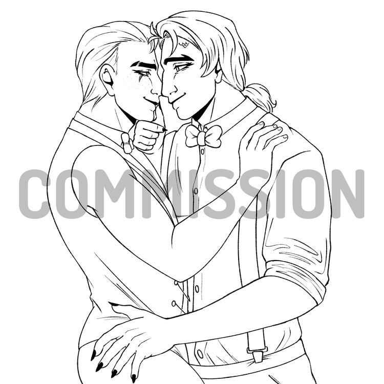 COMMISSION | Marlon and Echo, Popcorn Teeth