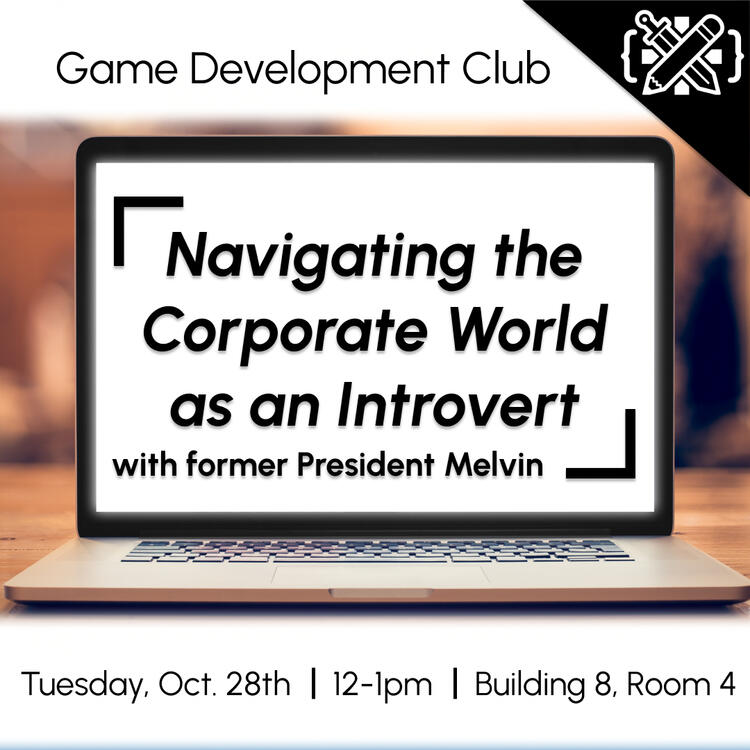 Guest Speaker Workshop: I kept this design simple, using a computer at a desk with the topic on the screen to replicate the typical environment in a corporate setting.